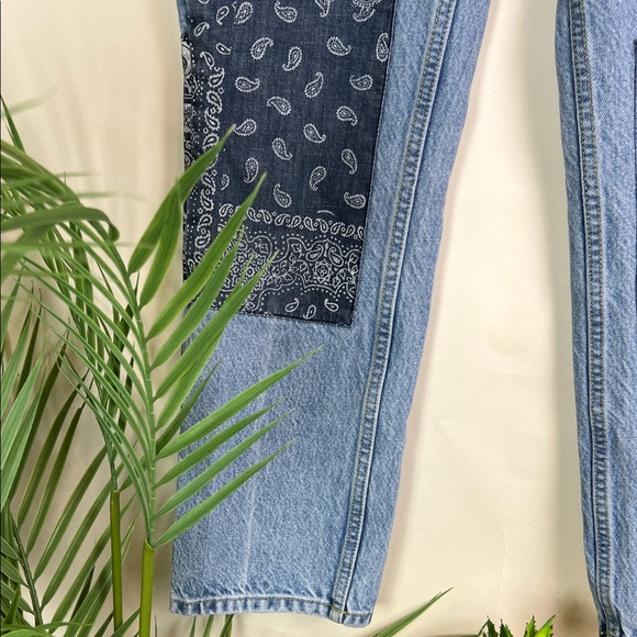 Maje Patched Boyfriend Jeans Blue US 0 France 34 - Picture 6 of 12